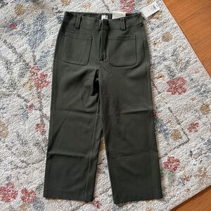 a new day 10 Dark Green crop wide leg pants